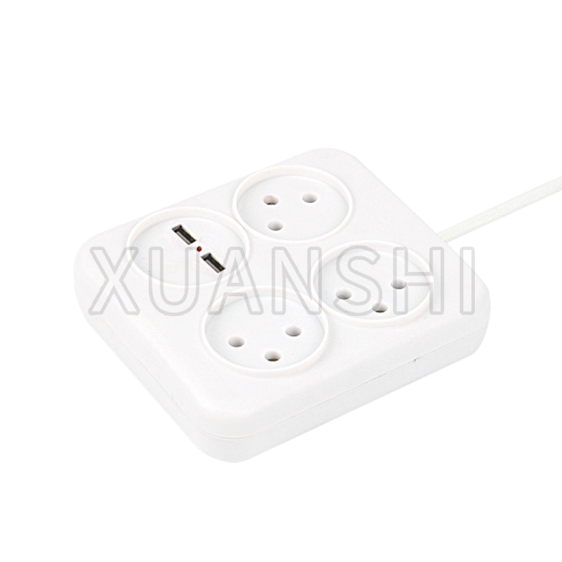 نوار برق سه طرفه اسرائیل با دو پورت USB JL-10A,XS-XB3U