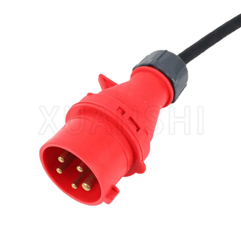 دوشاخه و سیم اتصال صنعتی 5 پین IP44 XS-GY003,XS-GY003Z